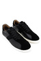 Men's Genuine Leather Black Sneakers & Sports Shoes - 3