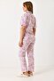 Women's Cloud Printed Pajama Set Pink - 5