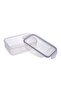 8 Piece Food Storage Container Set - Food Storage Box - Storage Boxes - Kitchen Cabinet Organizers - Food Container - Clear/Dark Blue - 8