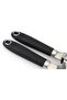 Home Pro Garlic Presser with Handle, Silver/Black - 3