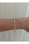 Steel Women's Curved Wavy S Bracelet - 3