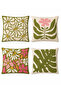 Flower Petals Patterned 4-Piece Throw Pillow Cover Set - 3