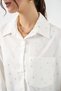 Women's Patterned Oversize Shirt 1501 - Golden Yellow - 4