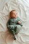Knotted Gowns for 0-3 Month Baby, Soft Sage - 3
