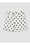 High Waist Polka Dot Women's Jean Shorts - 4