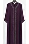 Closed straight cut Abaya - Purple - 2