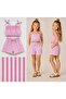 Girl's Muslin Set with Straps Crop Blouse & Shorts - 2