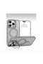iPhone 15 Pro Max Compatible Magsafe Lens Protection Case + Phone Back Cover with Metal Stand Feature