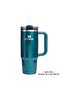 Quencher ®   H2.0 Fluted Tumbler Thermos Cup with Straw 0.89 Lt Flask with Straw Green - 4