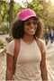 Pink - Beige Premium Quality Set of 2 Unisex Micro Fabric Hats - Adjustable Velcro Sports Cap Women's Men's Hat Couple Combination - 2