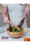 Wooden Spoons for Cooking Set of 6 - Teak Wood Kitchen Utensil Set, FSC Certified Non Toxic Wooden Cooking Utensils - 6