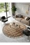 Babil Post Plush Non-Slip Carpet with Round Pompom Fringes, 1.3 ml Height, 2.2 ml Thickness, Easy to Wash - 3
