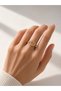 Elegant Double Heart Stone Detailed Gold Color Women's Ring – Romantic and Stylish Design - 2