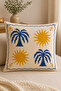 5-Piece Cushion Set with Blue and White Runner for Modern Living Room and Garden - 5