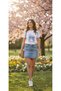 Women's White Crew Neck Stone Embroidered Poodle Dog Printed Cotton T-Shirt - 6