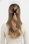 Black Twisted Shiny Claw Hair Clip Stylish and Convenient Hair Accessory for Women - 2