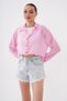Tulle Modal Shirt with Neckline Detail and Athlete Style - 3
