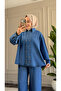 6295 - Comfortable Casual Slim Women's Denim Shirt and Pants Set - 4