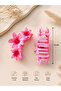 Fuchsia-Red Color Triple Flower Buckle 1 Piece 11 cm - 2