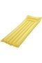 Inflatable Pool Float Lounger 72" x 27" Luxury Tanning Pool Mattress with Built-In Pillow - Sun Yellow