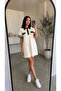 Modal Fabric Sleeve Conditioned Garnished Dress - 5