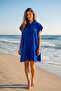 Hooded Towel Sleeveless Poncho |   Lightweight and Quick-Drying Design for Sea Beach & Boat Use