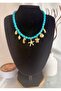 Turquoise Stone Sea Theme Choker Necklace - 2