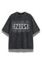 Unisex Nine Inch Nails Nin Printed Washable T-Shirt, Oversized Rock Band Themed Vintage Tshirt