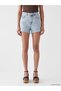 Vizyon New Season High Waist Stoned Women's Jean Shorts - 2