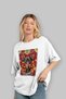 For Dog Lovers 29 White Oversized T-Shirt with Front Dog Print 100% Cotton Unisex Dog Lover Premium Design - 4