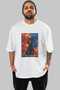For Dog Lovers 17 Front Dog Print White Oversize T-Shirt 100% Cotton Unisex Dog Lover Premium Design - 2