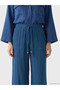 Trendlucky Textured Muslin Women's Trousers with Elastic Waist and Contrast - 3