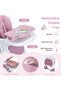 Baby High Chair, Adjustable Chair for Babies and Toddlers, Adjustable Reclining Highchair with Removable Tray, Foldable Rolling High Chair Easy to Clean Compact, for Baby Girl Boy - 6