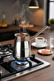 Acar Small Size Stainless Steel Coffee Pot |   Turkish Coffee and Milk Heating Pot 9X5.5