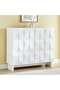 Abiyat Shoe Rack 28 Pairs With 4 Door - White
