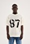 Men's Mchnst 87 Appliqué Detailed T-Shirt Ecru - 2