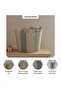 Maui Scalopped Iron Framed Rope Basket 27x25cm -grey - 5