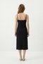 Rochie neagră cu bretele, lungime midi 3661 - 3