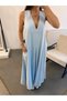 Women's V-Neck Casual Matilda Linen Dress - 4