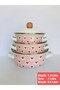 3-Piece Enamel Cookware Set with Handles, 3-Piece Enamel Pot Set, 9 Pieces, 12, 14, 16 cm