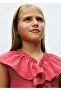 Girl's Ruffle Shorts Blouse Set Fuchsia 6207 - 2