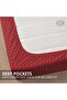 1-Piece Microfiber Fitted Sheet Striped,Color: Marron, Single (90x 190cm),Design Soft Fabric Deep Pocket Elastic Edge Bed Linen - 4