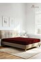 Pure Combed Cotton Fitted Sheet 200x200 cm Rio Red, 400 Thread Count Cool Luxury Soft