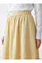 Nevavm Flared Skirt with Elastic Waist and Difference in Color - 3