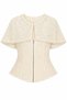 Premium Strapless Cape Blouse Cream