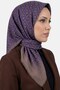 Women's Powder Lilac F Patterned Flared Scarf
