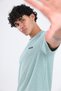 Waffle Knit Textured Crew Neck Men's Sports T-Shirt with Chest Logo and Mini Pocket Detail on the Sleeve - 6