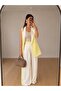 Women's Garnished Vest Palazzo Pants Suit Long Vest Suitable for Tesettür - 4