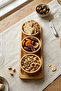 3-Piece Snack and Breakfast Bamboo Set with Presentation Tray 6cm - 3