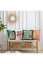 Double-Sided Suede More Amor and Woman Portrait 4-Piece Throw Pillow Cover Set - Colorful Geometric and Floral Decorative Pillowcases - 2